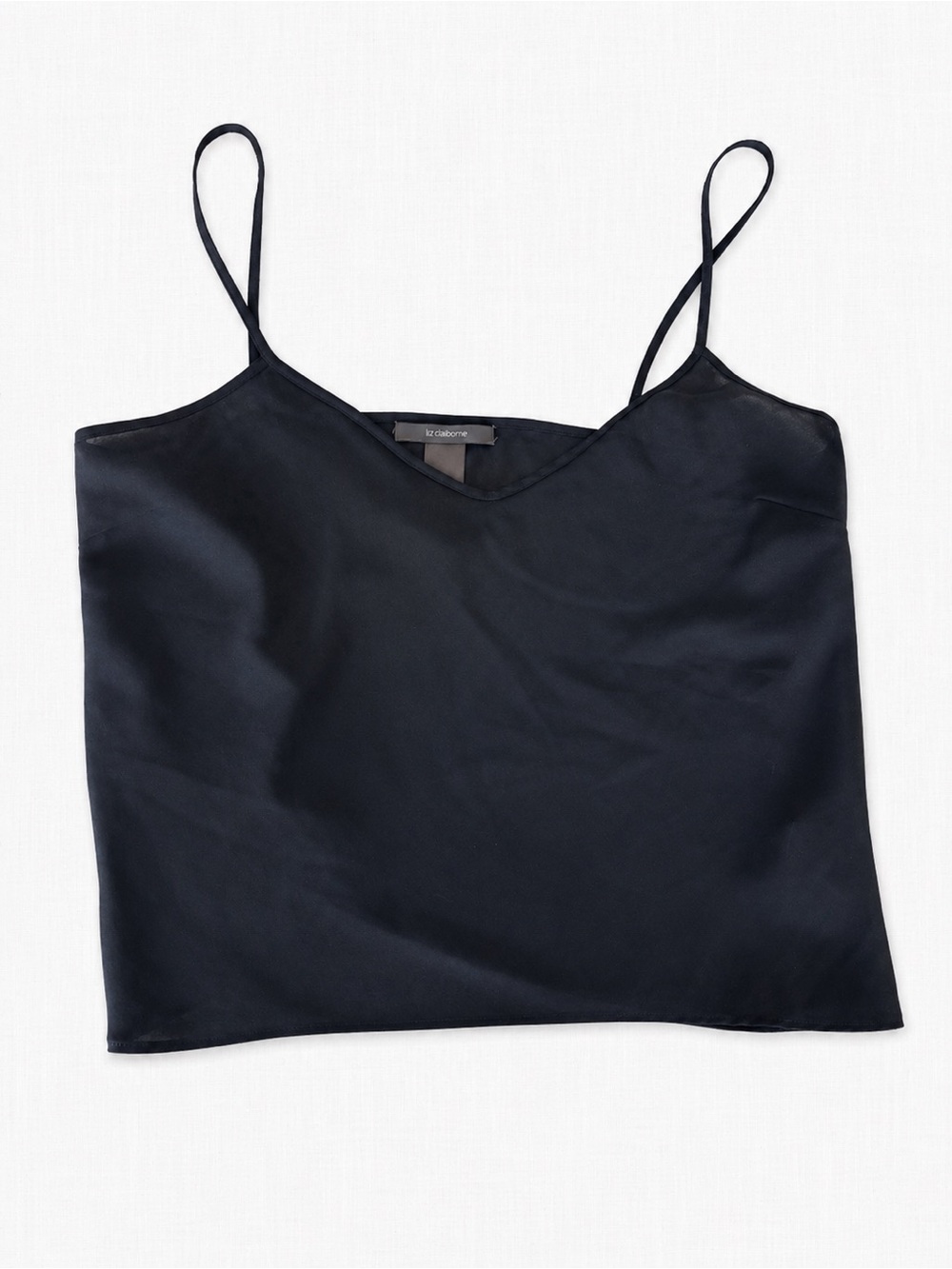 Liz Claiborne Black Spaghetti-Strap Camisole crop top